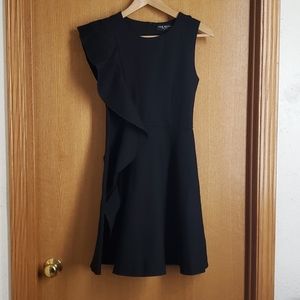 NWT Few Moda New York Black Ruffle Dress S